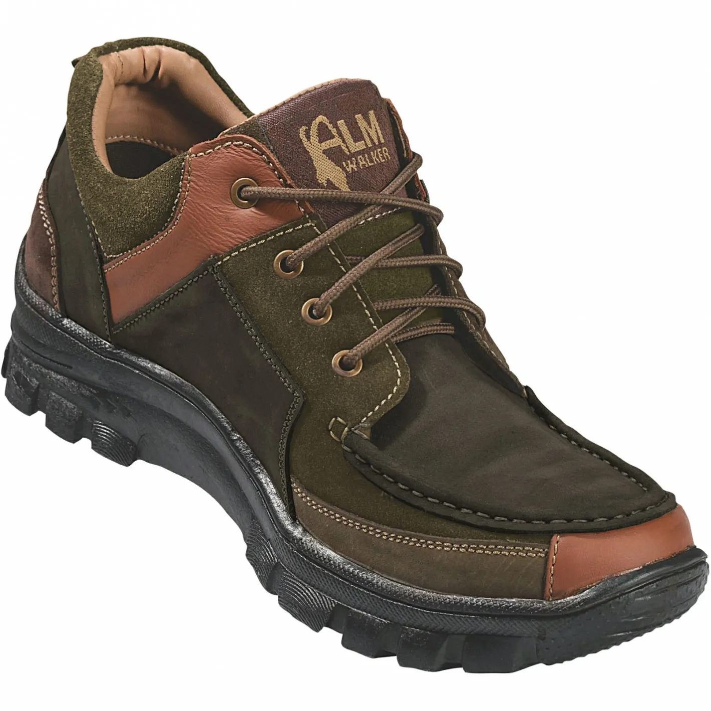 Almwalker Angel- & Outdoor-Schuhe<Outdoorschuhe Ontario Herren (Oliv/Schwarz/Braun)