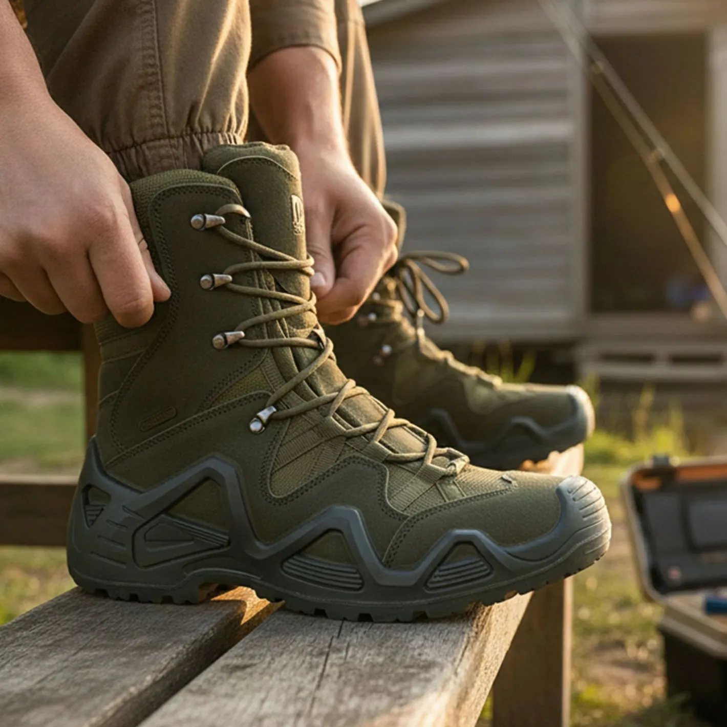 Hot Almwalker Outdoorstiefel Forest Pro - High Herren (Oliv)