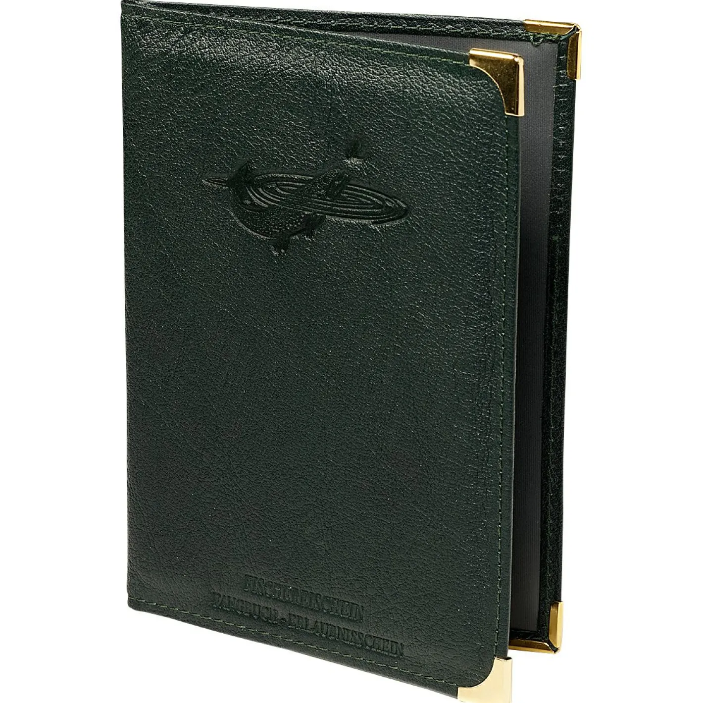 Geschenkideen Für Angler<Angelscheinetui "Steigende Forelle" (Oliv)