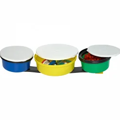 Anplast Angelkoffer & Angelboxen ·Madendosen & Angelzubehör-Dosen|Angelfutter-Zubehör<3er Set Madendosen + Halterung