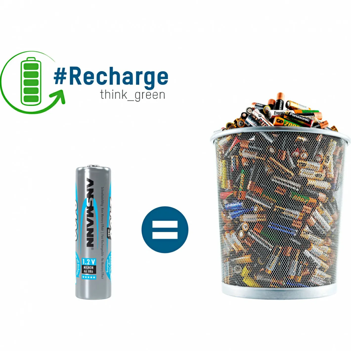 Clearance Ansmann Akkubatterie maxE Mignon (AA/HR6)