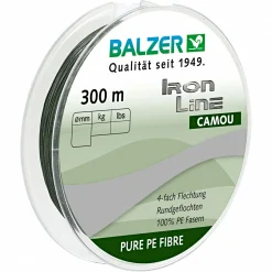 Balzer Geflochtene Schnüre<Angelschnur Iron Line Camou (camou, 300 m)