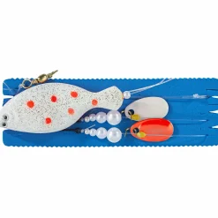 Best Balzer Plattfisch-Blinker (Rücken fluo-weiß, Bauch orange)