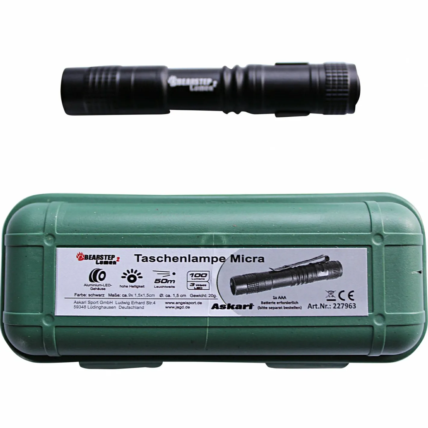 Bearstep Angellampen Und Co.|Angelboote ·Taschenlampen<Taschenlampe BS Pocket LED Micra