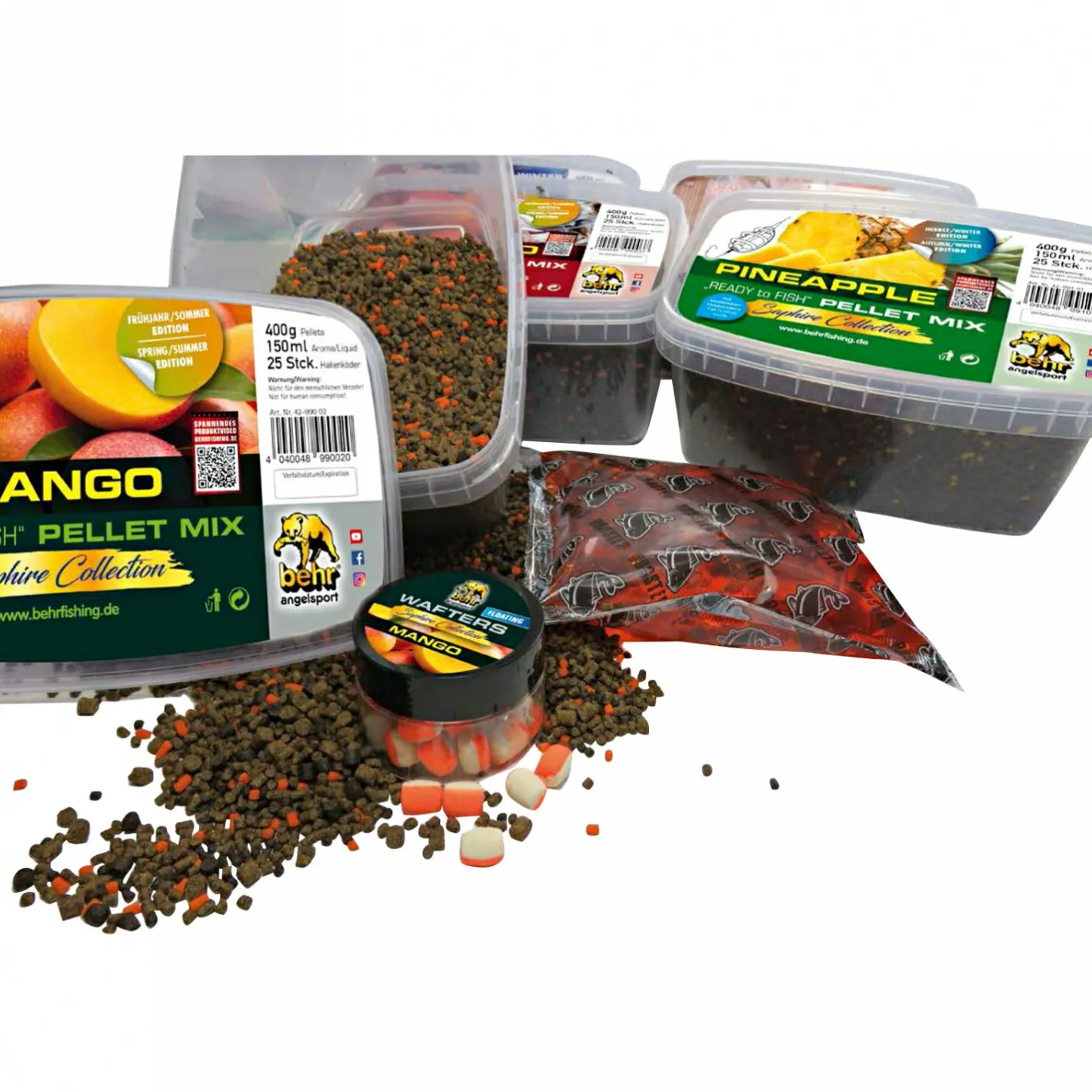 Behr Friedfischfutter|Friedfischangeln-Zubehör<Ready To Fish Pellet Mix Herbst/Winter (Green Betain)