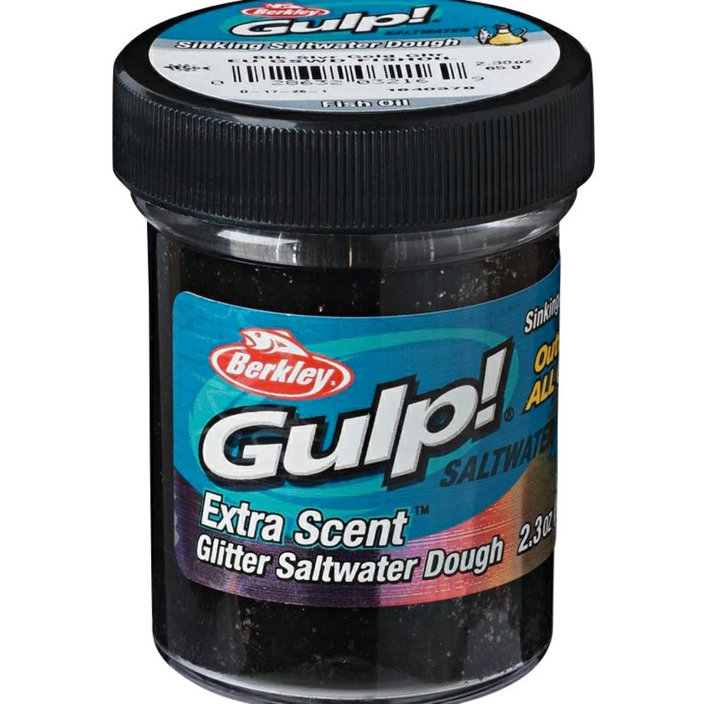 Hot Berkley Gulp!® Saltwater Dough (Black Silver/Gold Glitter)