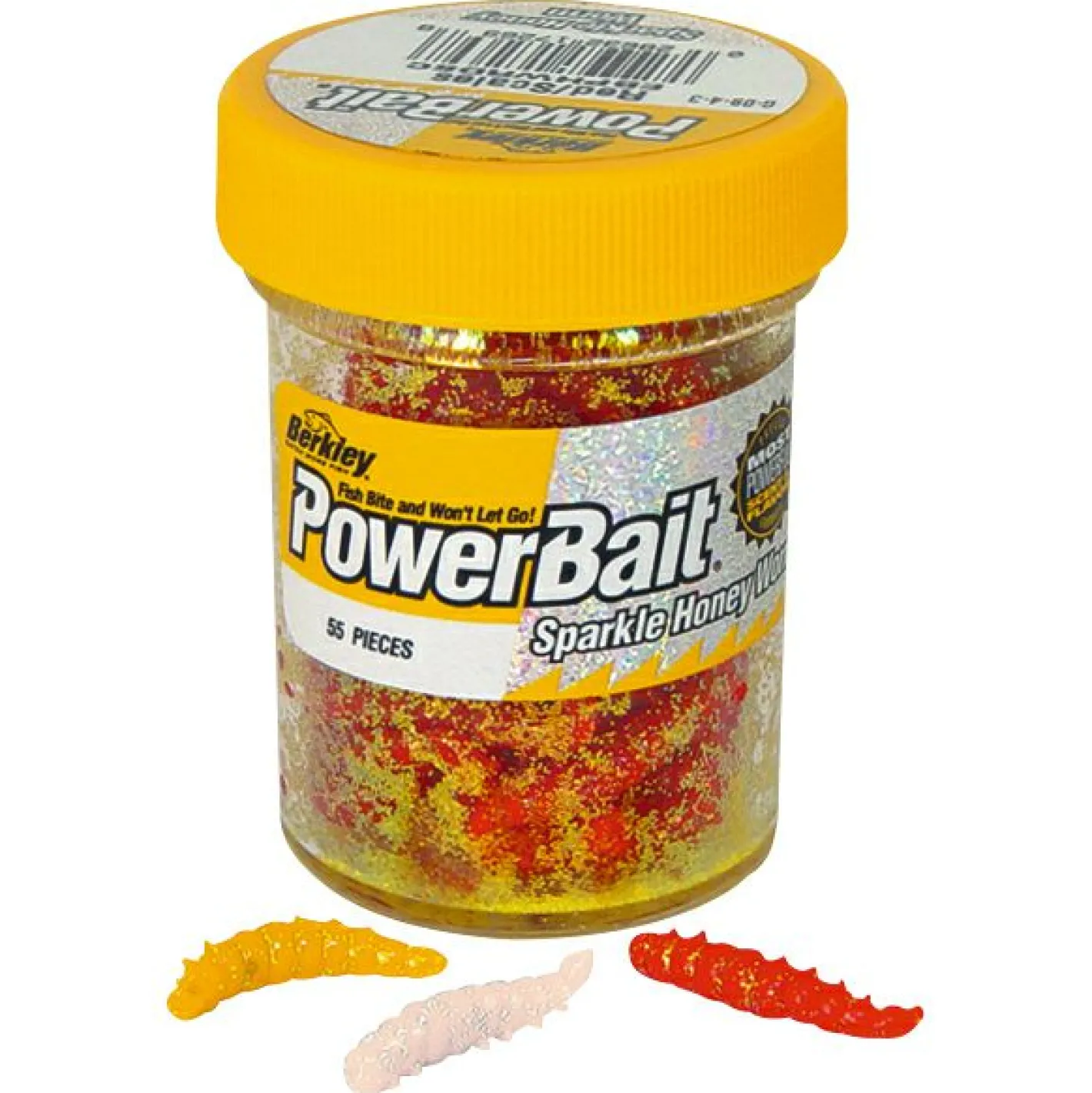 Hot Berkley Powerbait Honey Worms (Garlic weiß)