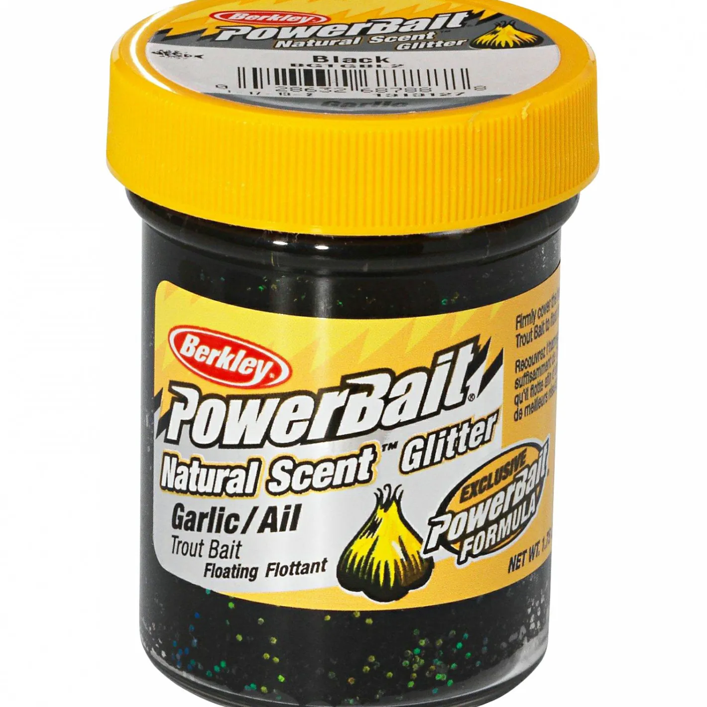 Discount Berkley PowerBait® Natural Glitter Trout Bait (Garlic Black Glitter)