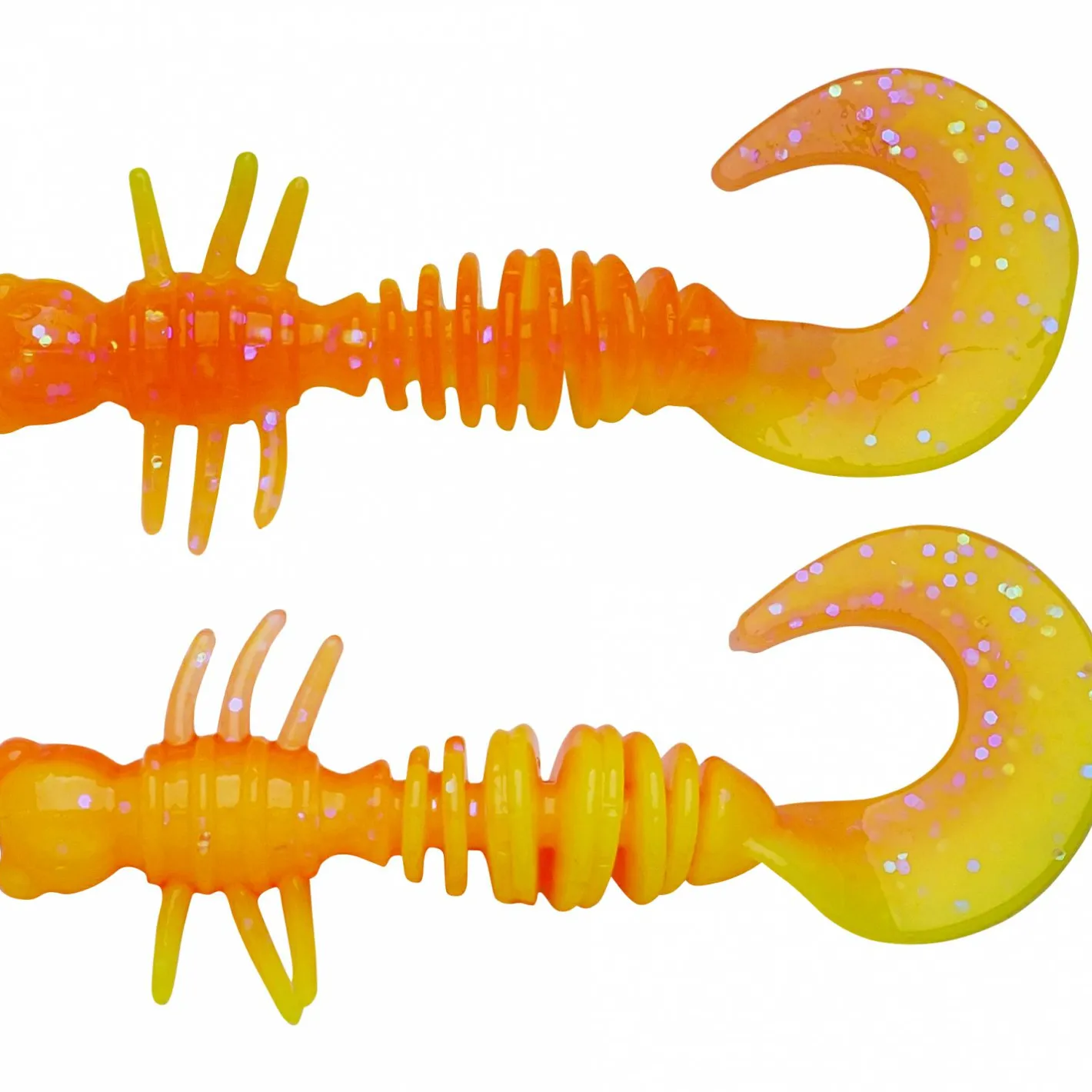 Berkley Gummiköder ·Creature Baits<PowerBait Power Curly (Fluo Orange/Sunshine Yellow)