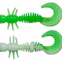 Outlet Berkley PowerBait Power Curly (Spring Green/White)