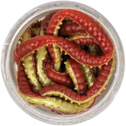 Berkley Gummiköder ·Gummimaden & Gummiwürmer|Raubfischangeln Kunstköder<Softbait PowerBait Power Honey Worm (rot/gelb)