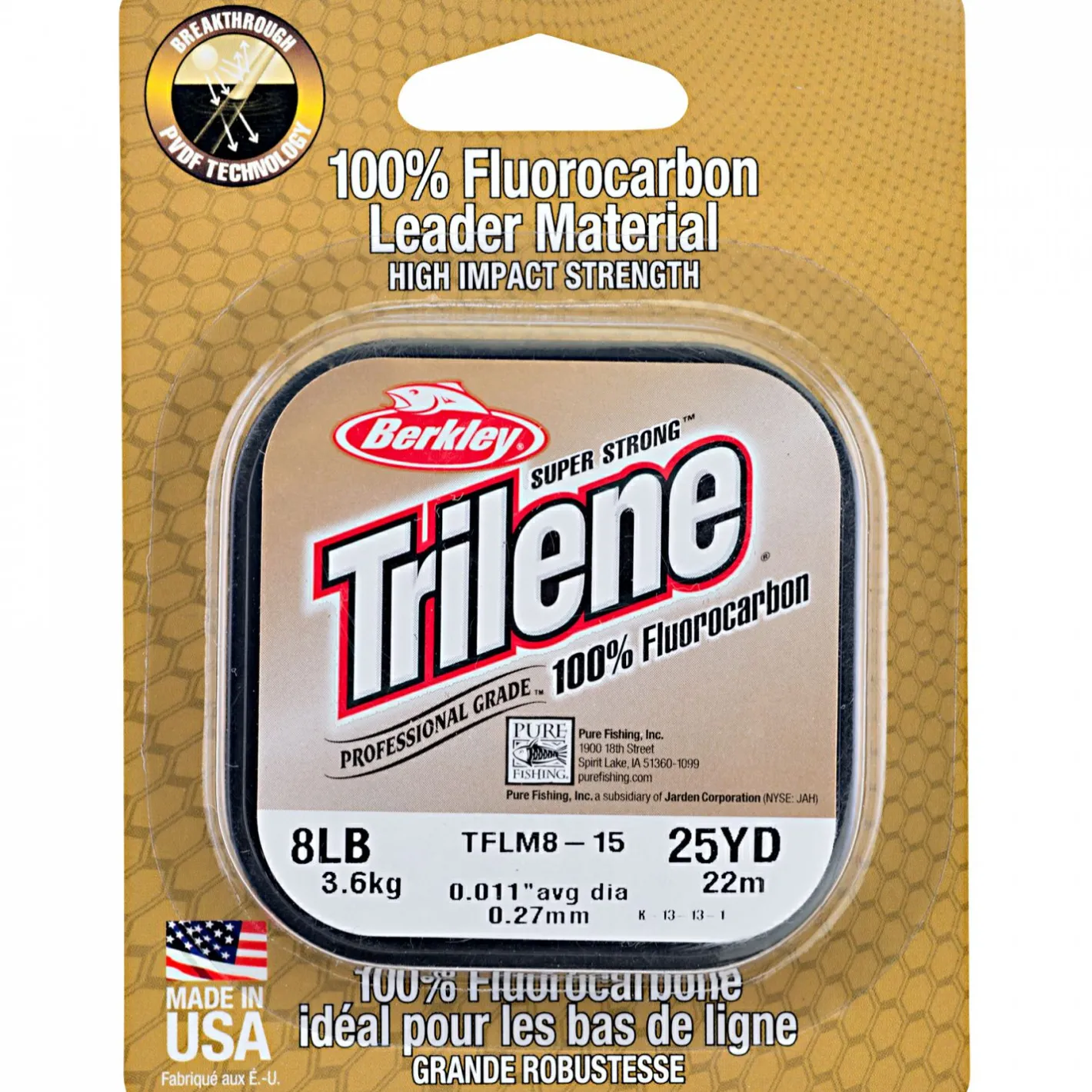 Berkley Fluorocarbon-Schnüre<Vorfachmaterial Trilene Fluorocarbon Leader (transparent, 25 m)