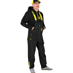 New Black Cat Waterproof Salopettes (Black/Yellow)