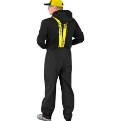 New Black Cat Waterproof Salopettes (Black/Yellow)