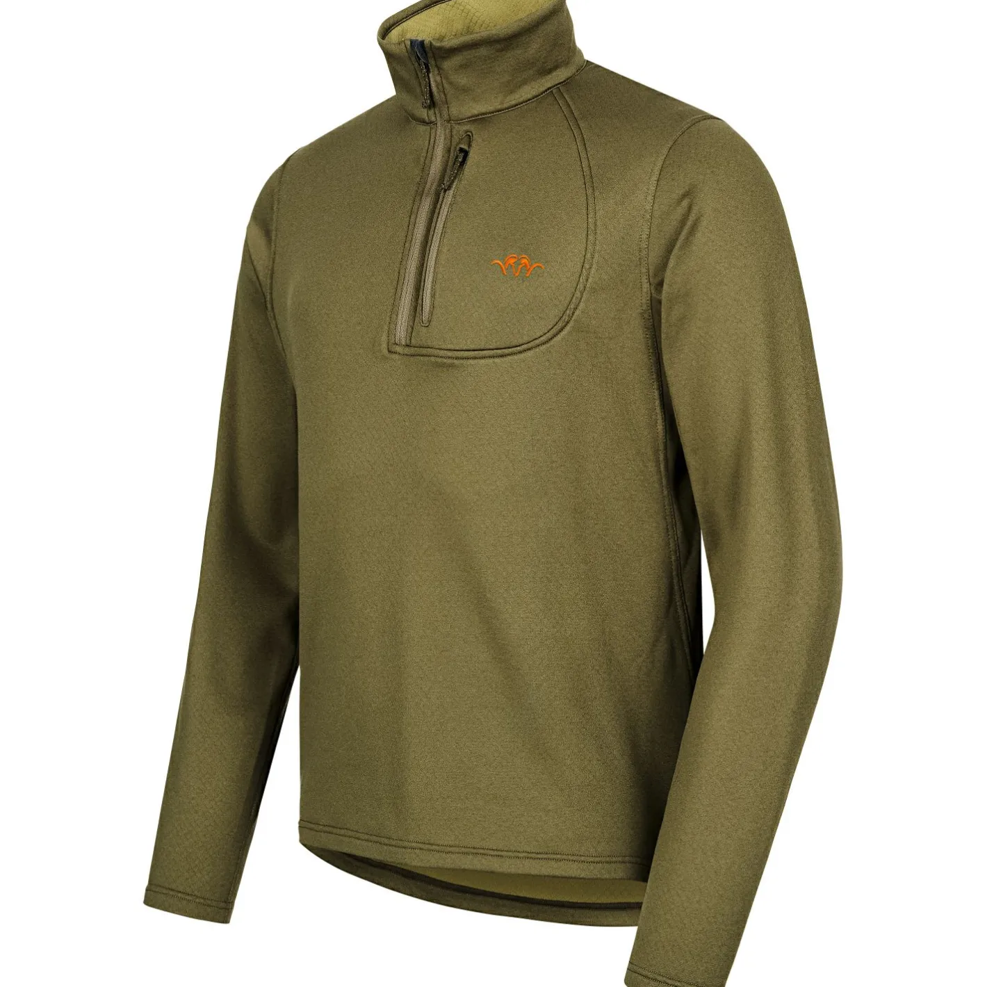 Blaser Angelpullover & -Strickjacken<Drain Halfzip Herren (Dunkel Oliv)