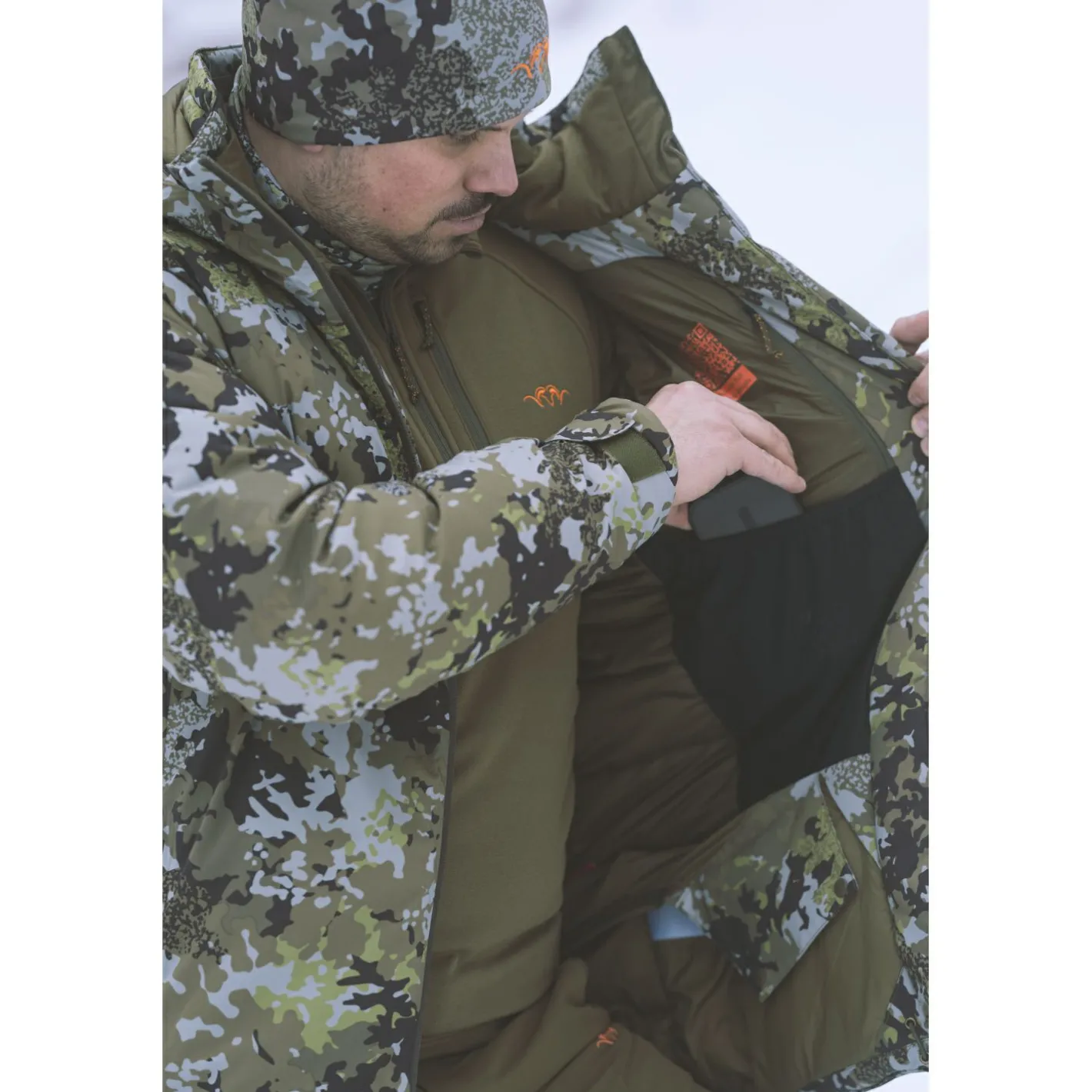 Blaser Angelpullover & -Strickjacken<Drain Halfzip Herren (Dunkel Oliv)