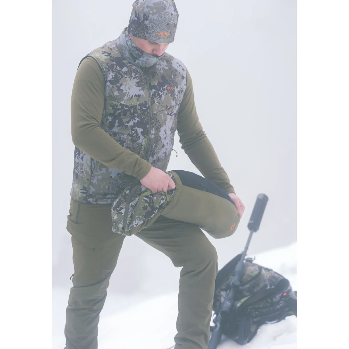 Blaser Angelpullover & -Strickjacken<Drain Halfzip Herren (Dunkel Oliv)