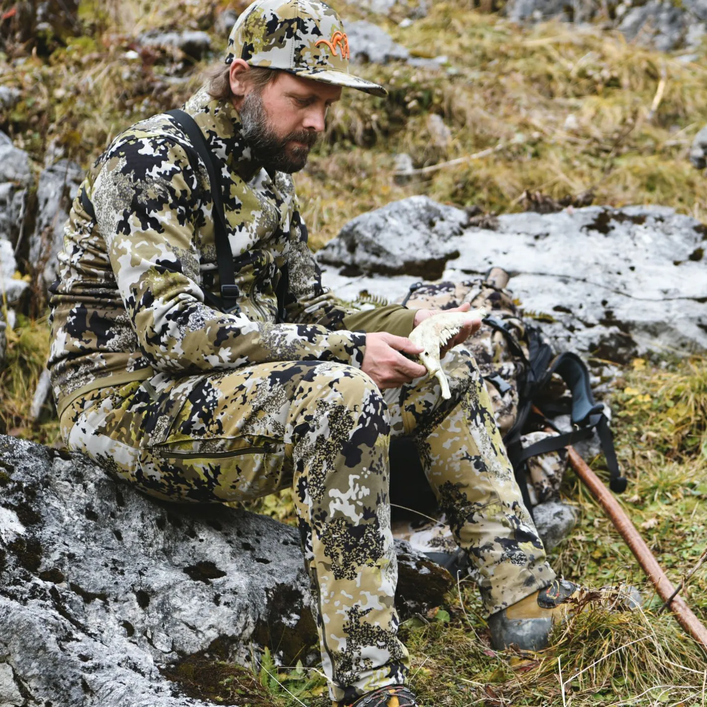 Sale Blaser Flash Midlayer Jacke Herren (Huntec Camouflage)