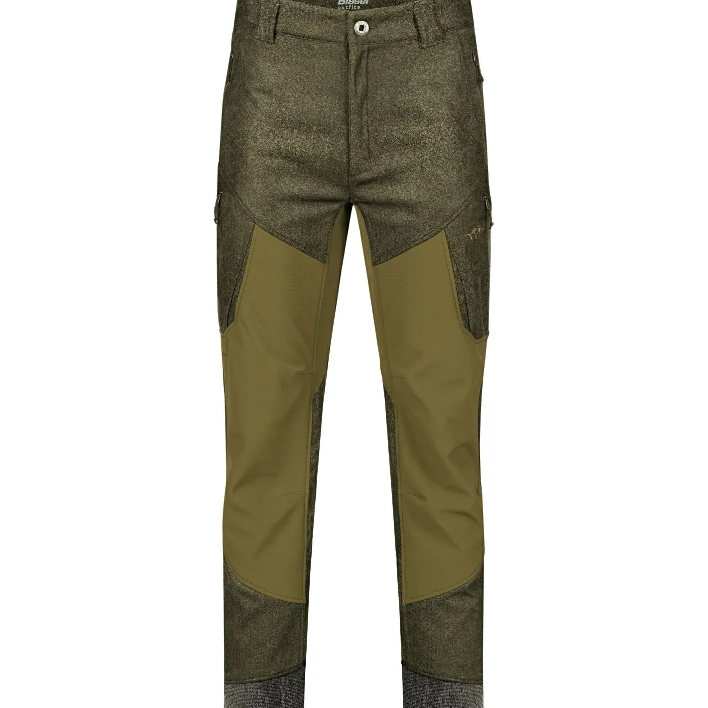 Discount Blaser Whizz Softshell Hose Herren (Olive Mélange/Schwarz)