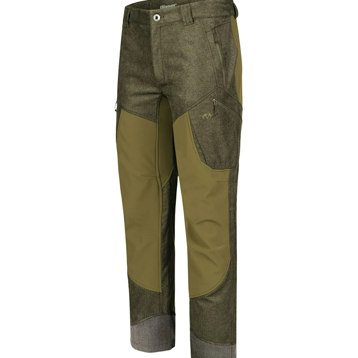 Discount Blaser Whizz Softshell Hose Herren (Olive Mélange/Schwarz)