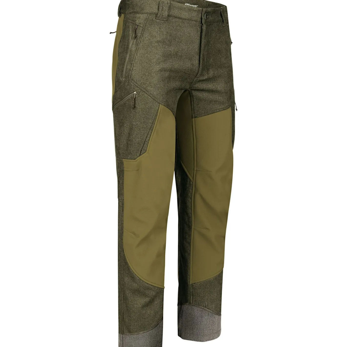 Discount Blaser Whizz Softshell Hose Herren (Olive Mélange/Schwarz)