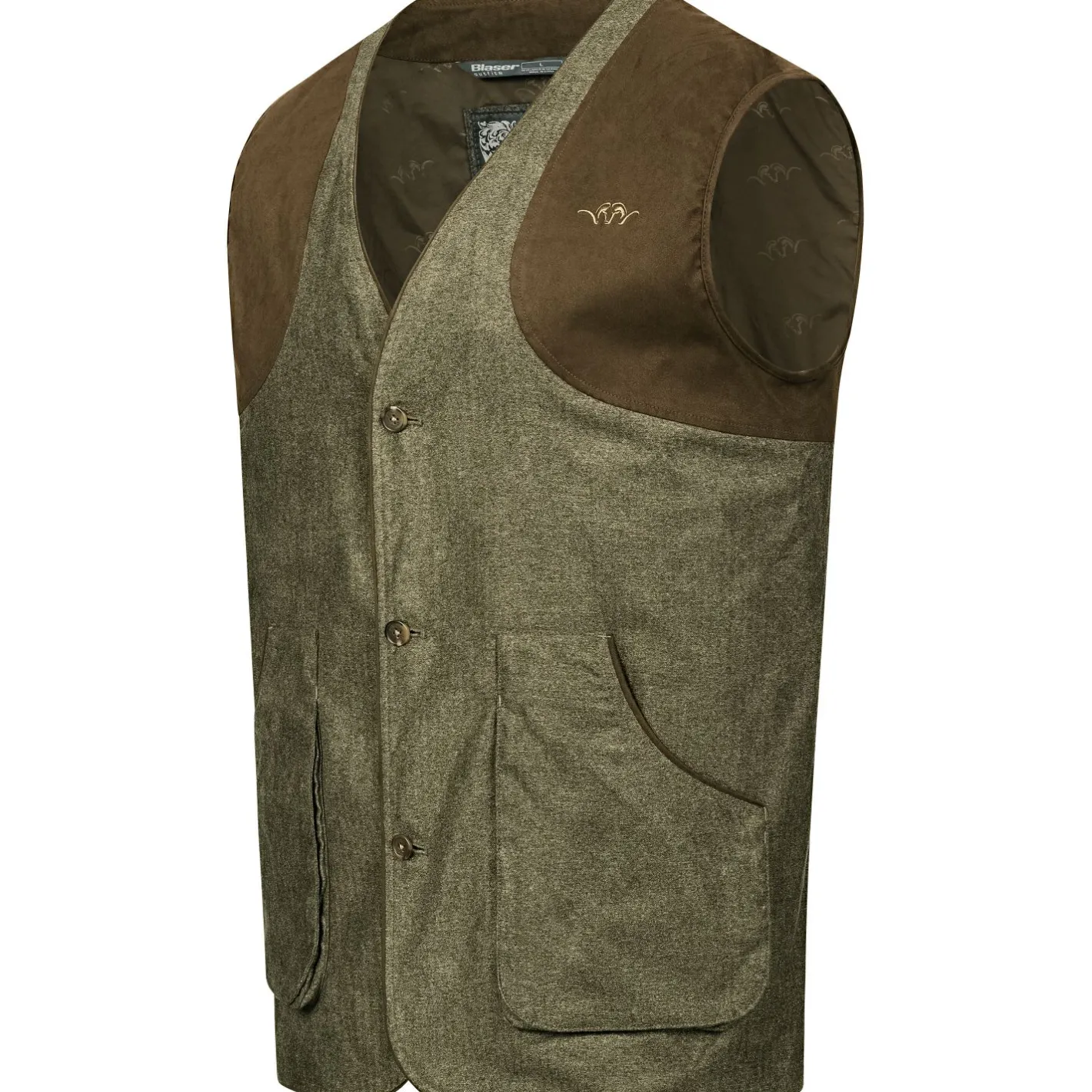 Sale Blaser Wing Weste Vintage Herren (Olive Mélange/Schwarz)