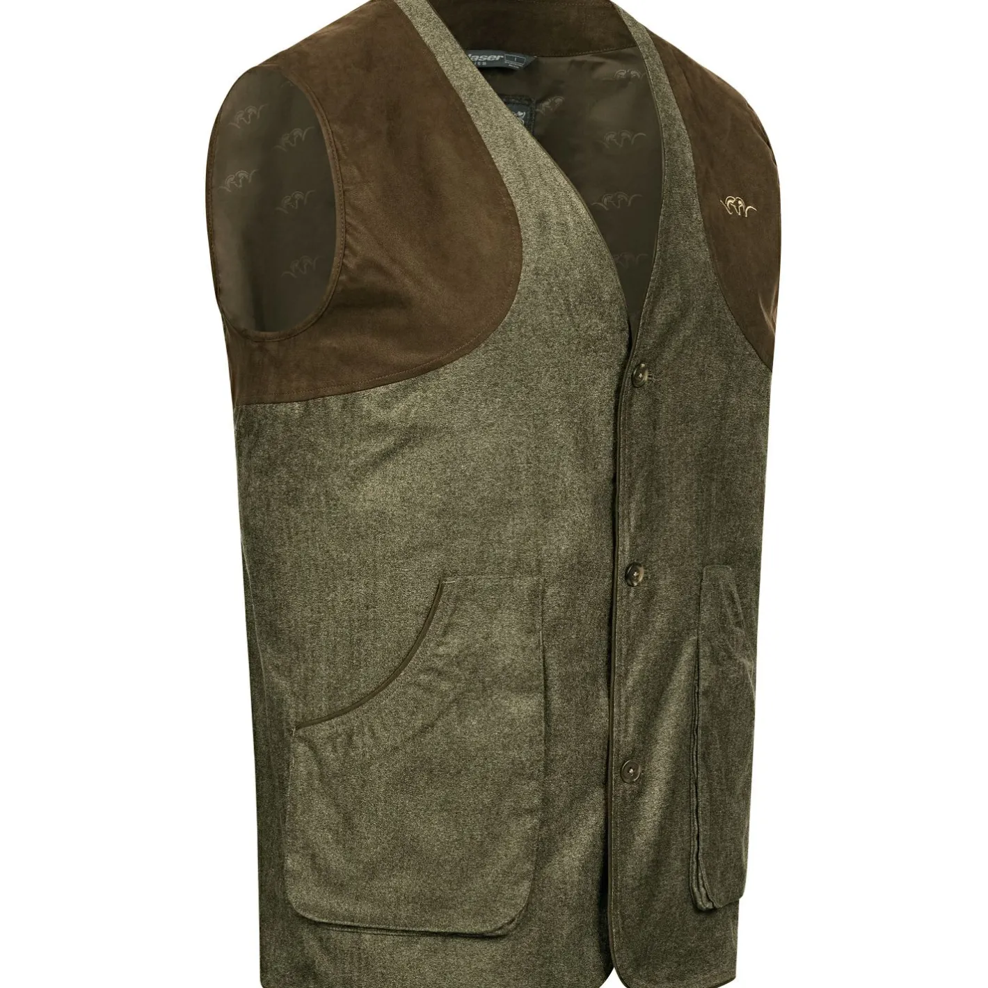 Sale Blaser Wing Weste Vintage Herren (Olive Mélange/Schwarz)