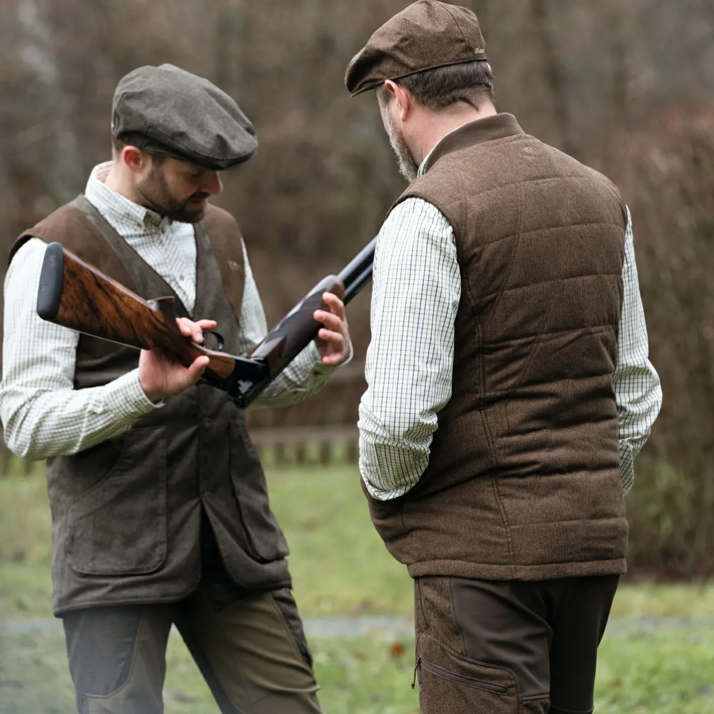 Sale Blaser Wing Weste Vintage Herren (Olive Mélange/Schwarz)