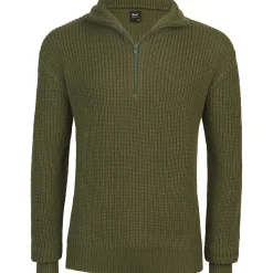Discount Brandit Marine Pullover Troyer Herren (Olive)