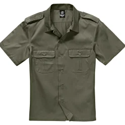 Brandit Outdoor- & Angelhemden<US Shirt Short Sleeve Herren (Olive)