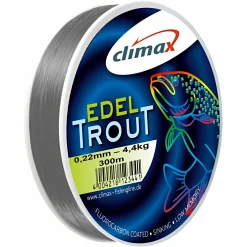 Climax Forellenschnüre|Forellenschnüre<Angelschnur Edel-Trout (silbergrau, 300 m)