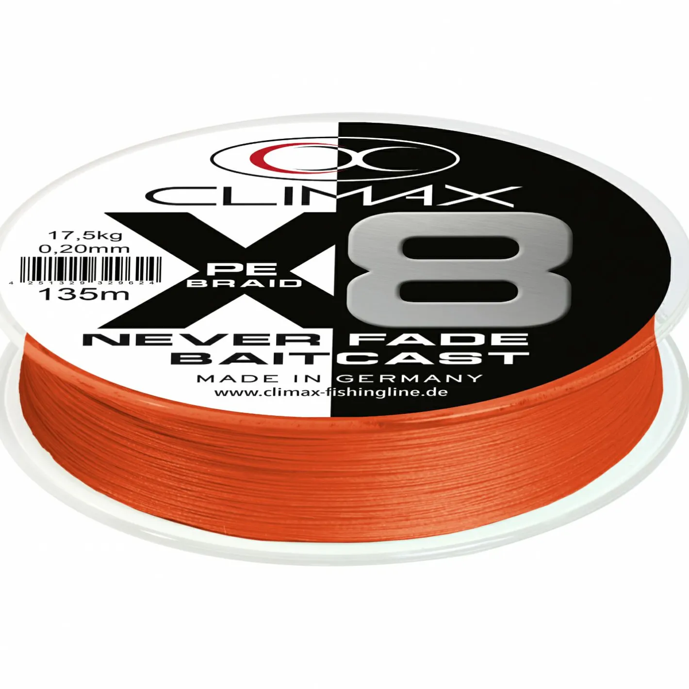 Best Climax PE X8 Neverfade Baidcast (hi-vis orange)