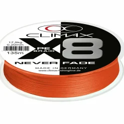 Climax Geflochtene Schnüre<PE X8 Neverfade (hi-vis orange)