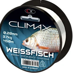 Climax Friedfischschnüre|Monofile Schnüre<Zielfischschnur Weißfisch (weiß, 450 m)