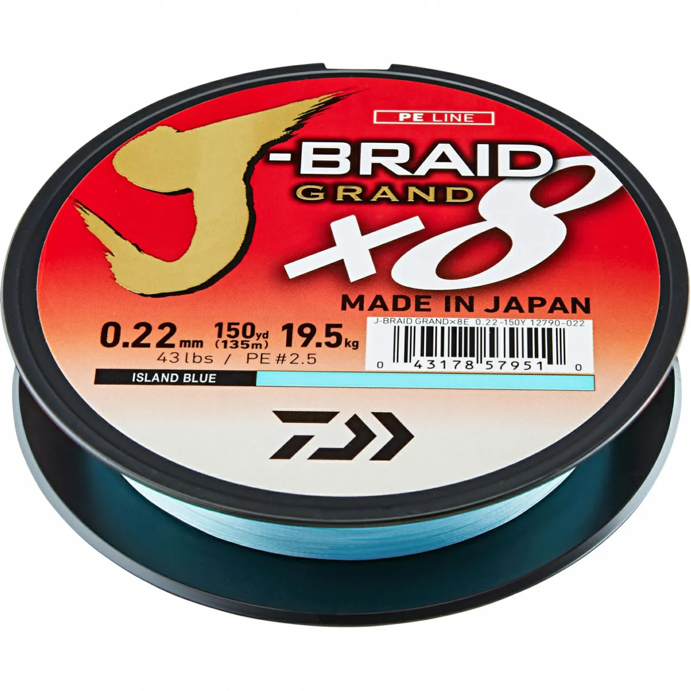 Daiwa Forellenschnüre|Forellenschnüre<Angelschnur J-Braid Grand X8 (blau, 135 m)