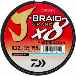 Daiwa Forellenschnüre|Forellenschnüre<Angelschnur J-Braid Grand X8 (blau, 135 m)