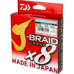 Daiwa Forellenschnüre|Forellenschnüre<Angelschnur J-Braid Grand X8 (blau, 135 m)