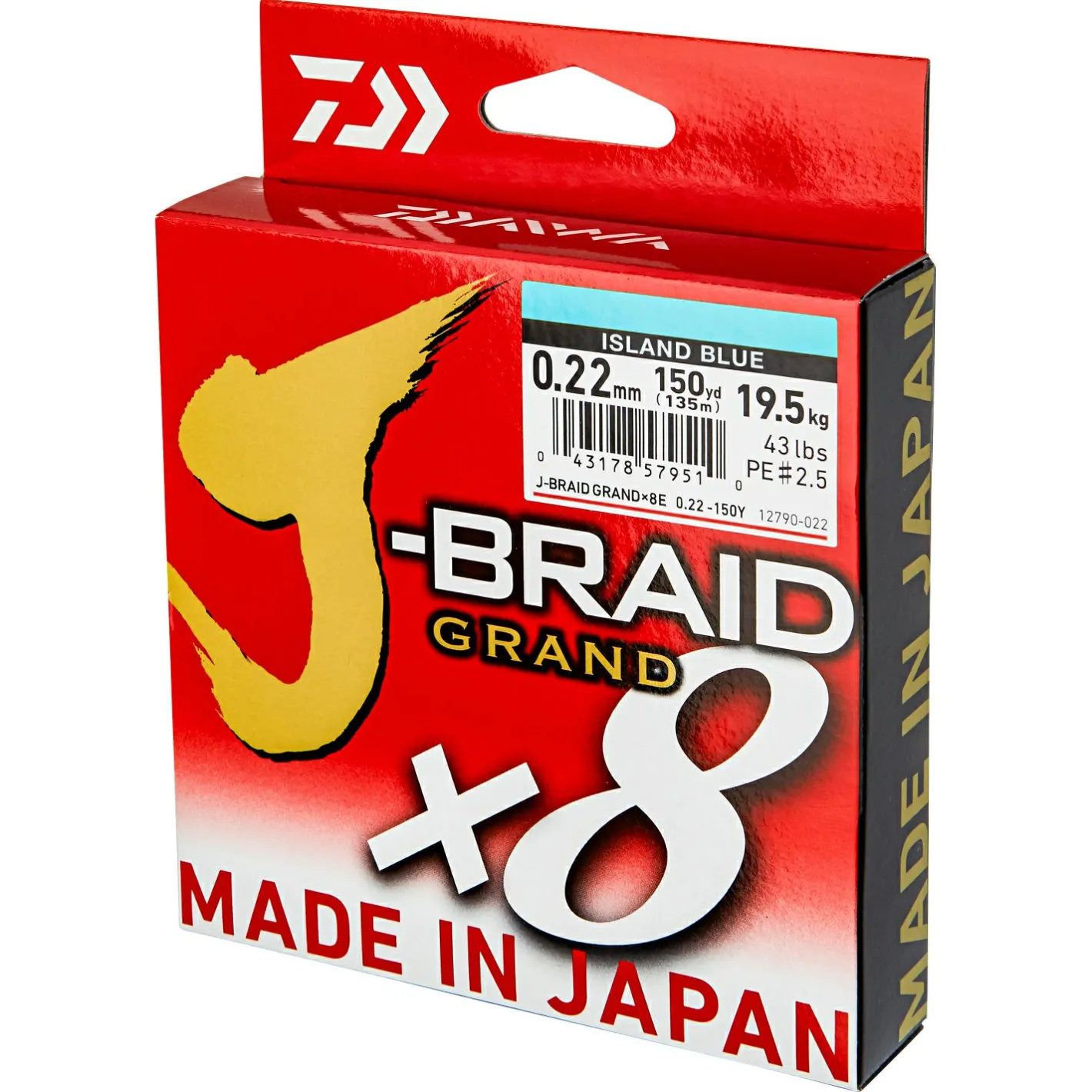 Daiwa Forellenschnüre|Forellenschnüre<Angelschnur J-Braid Grand X8 (blau, 135 m)