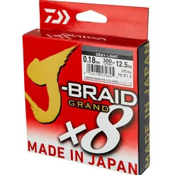 Daiwa Geflochtene Schnüre<Angelschnur J-Braid Grand X8 (hellgrau, 135 m)