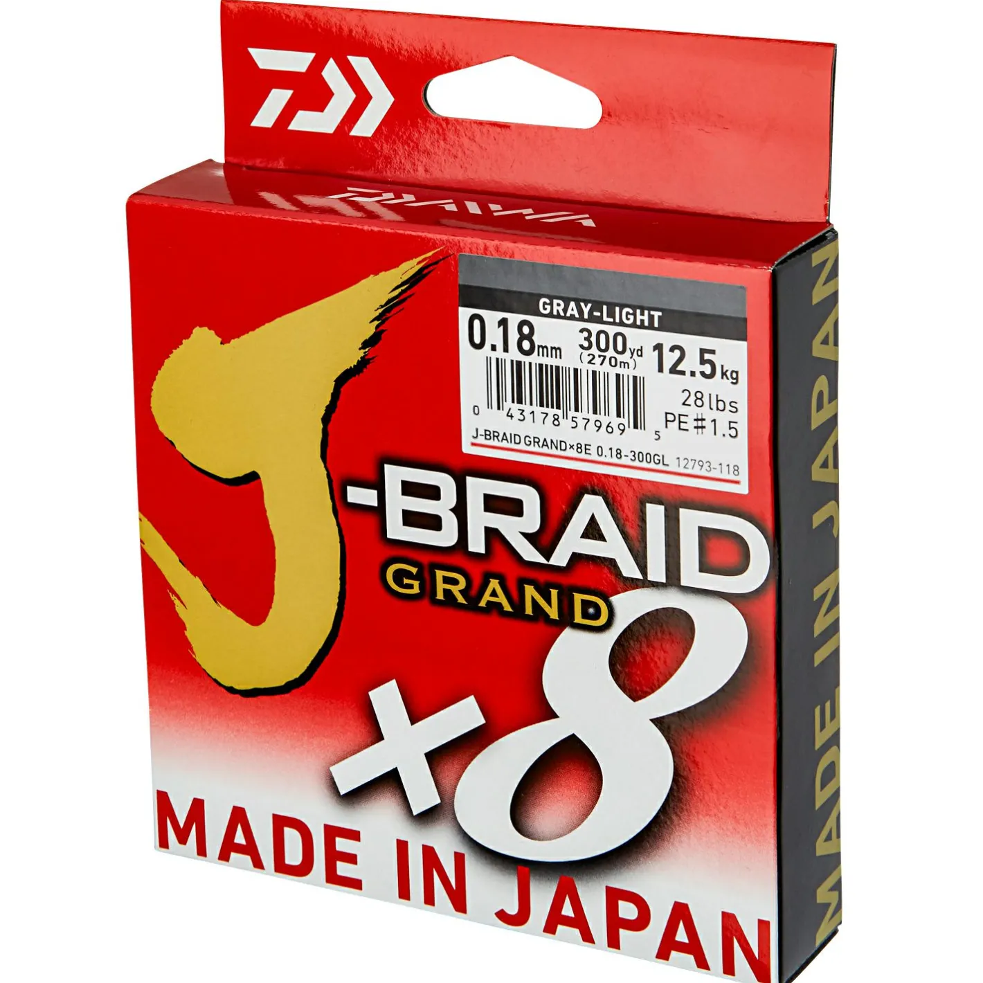Daiwa Geflochtene Schnüre<Angelschnur J-Braid Grand X8 (hellgrau, 135 m)