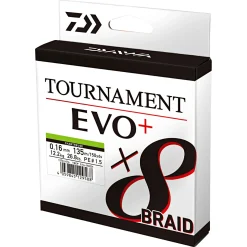 Daiwa Geflochtene Schnüre<Angelschnur Tournament X8 Braid EVO+ (135 m, chartreuse)