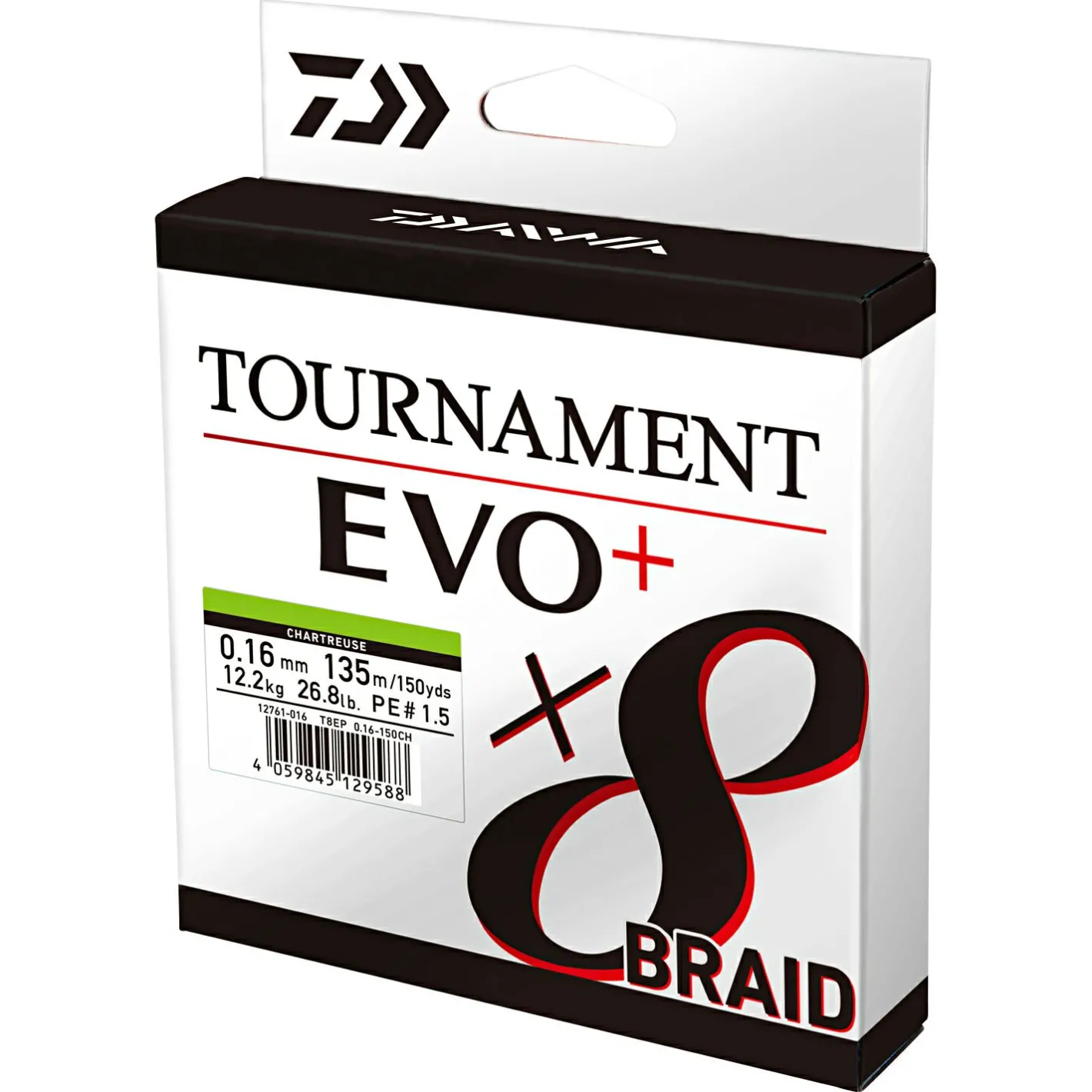 Daiwa Geflochtene Schnüre<Angelschnur Tournament X8 Braid EVO+ (135 m, chartreuse)