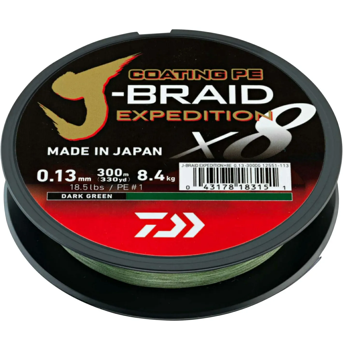 Daiwa Geflochtene Schnüre<J-Braid Expedition, grün - 150 m