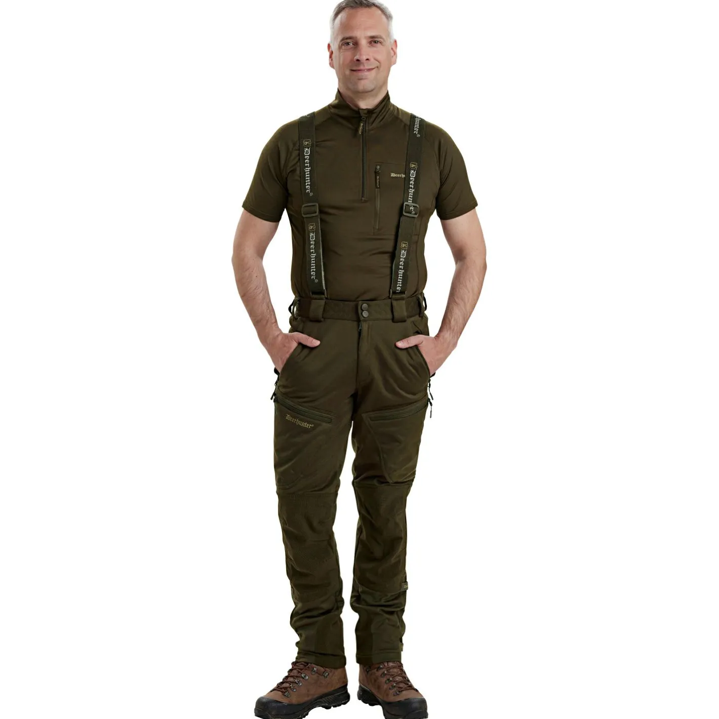 Deerhunter Outdoor- & Angler-Cargohosen<Excape Softshell Hose Herren (Art Green)