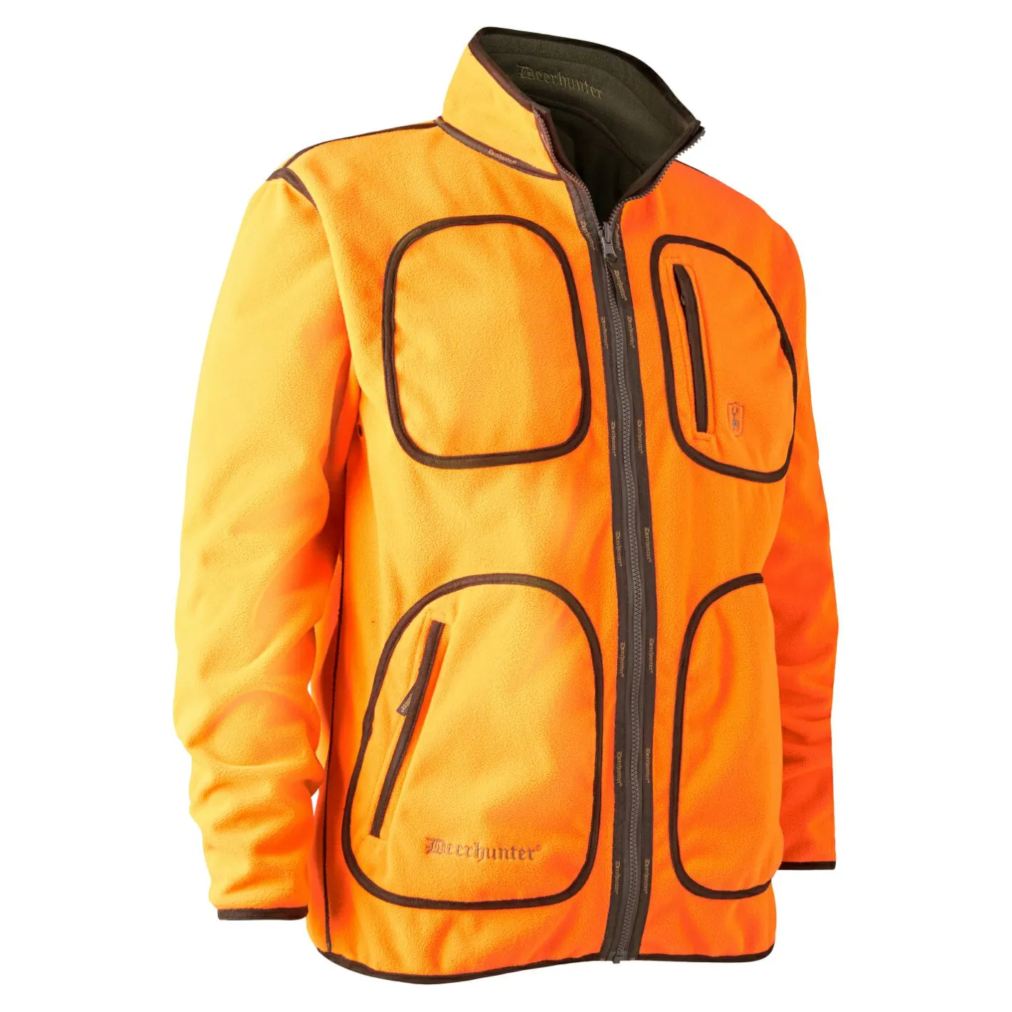 Deerhunter Outdoor- & Angel-Jacken<Gamekeeper Bonded Fleecejacke Herren, wendbar (Orange)