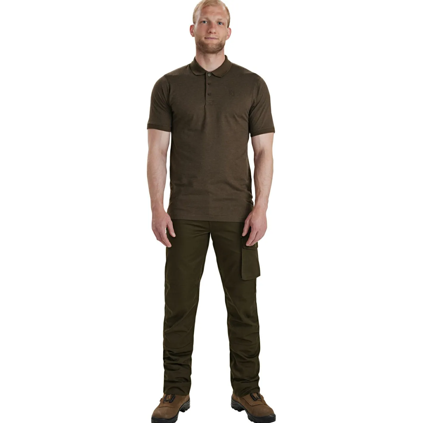 Deerhunter Angel-Poloshirts & Langarmshirts<Gunnar Polo Hemd Herren (Brown Leaf Melange)