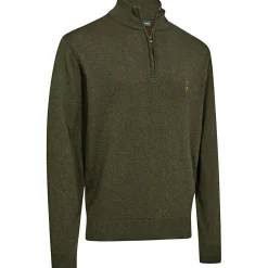 Deerhunter Angelpullover & -Strickjacken<Harrington ½-Zip Strickpullover Herren (Forest Ember Melange)