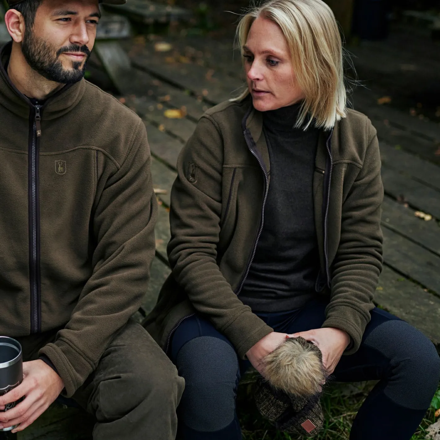 Sale Deerhunter Lady Eagle Fleecejacke Damen (Tarmac Green)