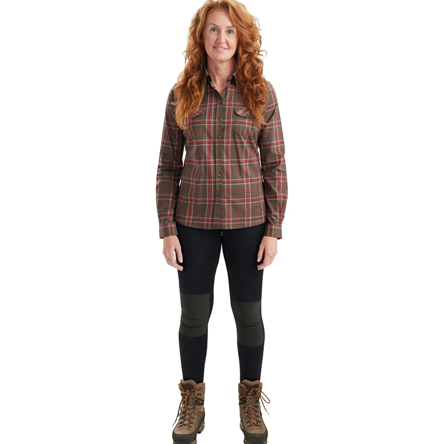 Deerhunter Damen Angelshirts & -Oberteile<Lady Elena Hemd Damen (Green Check)