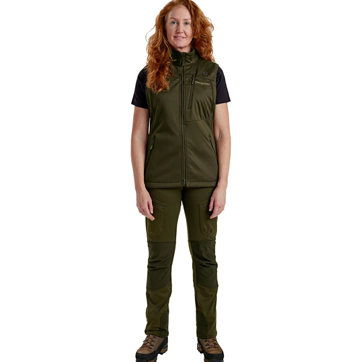 Deerhunter Damen Angeljacken & -Westen<Lady Excape Softshell Weste Damen (Art Green)